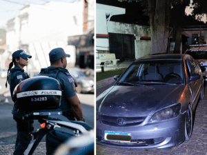 Dois veículos foram recuperados pela polícia militar na região bragantina (Foto: Reprodução / PM)