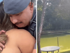 Polícia Militar resgata criança de afogamento (Foto: Reprodução / Redes Sociais)