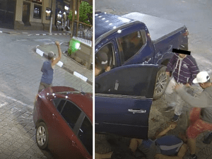 Novas imagens revelam briga que levou homem a ser atropelado pelo próprio carro (Foto: Reprodução / Arquivo Pessoal)