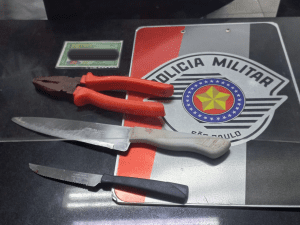 Homem foi preso em Piracaia em flagrante por violência doméstica (Foto: Reprodução / PM)