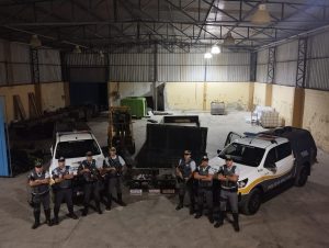 Desmanche de veículos é descoberto pela polícia militar rodoviária (Foto: Divulgação / TOR)