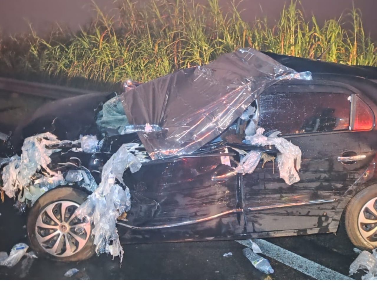 Acidente grave mata cantor em rodovia de Pinhalzinho (Foto: Celso Ricardo / Mais Bragança)