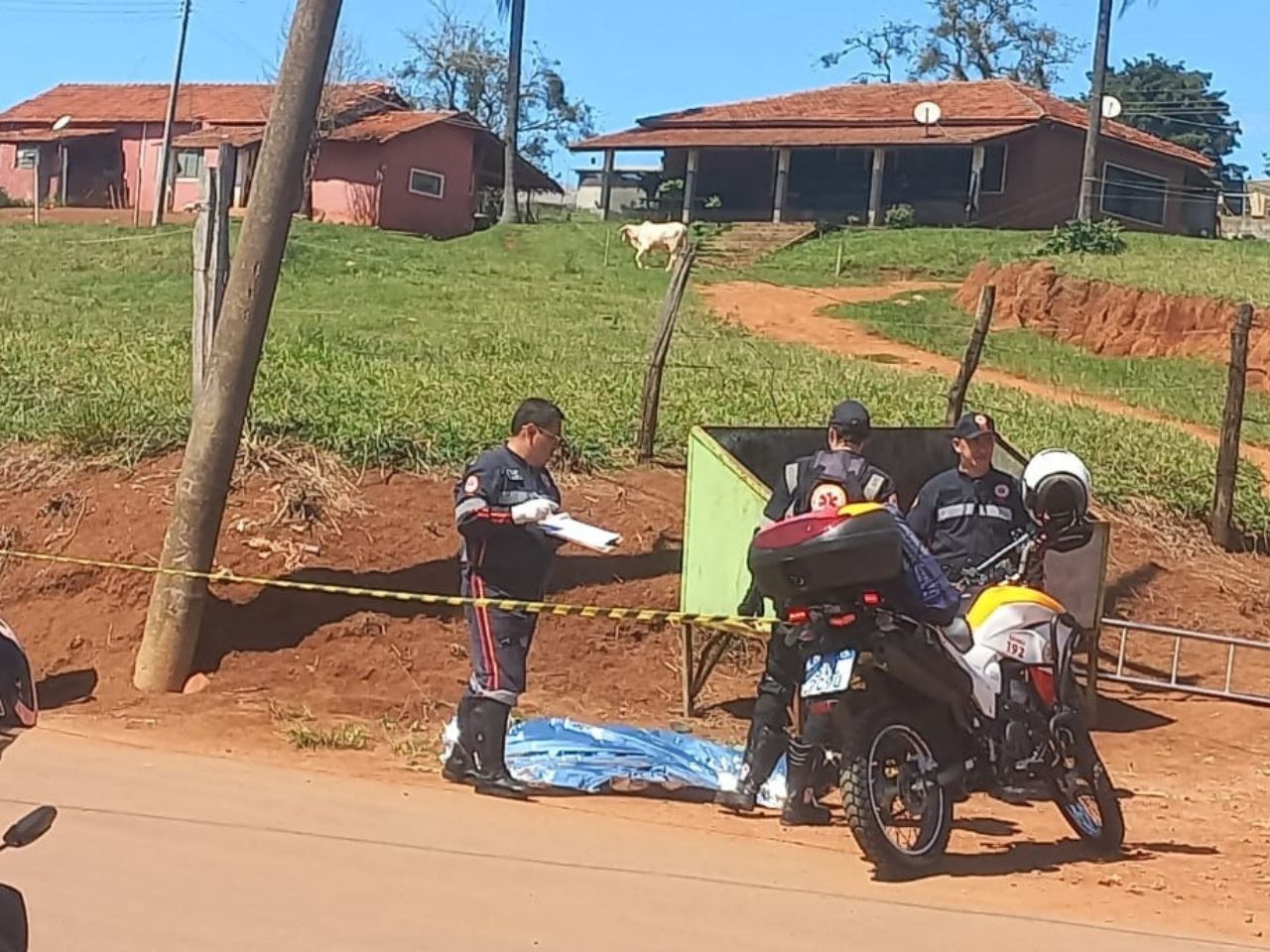 Prestador de serviço morre em Bragança Paulista (Foto: Celso Ricardo)