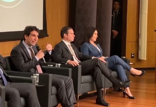 Ministra do Planejamento e Orçamento, Simone Tebet falou sobre a antecipação do INSS na saída do evento