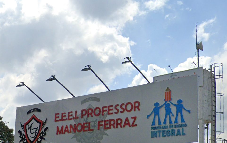 Escola Manoel Ferraz, em Bom Jesus dos Perdões adota ao modelo cívico-militar (Foto: Reprodução/ MAPS)