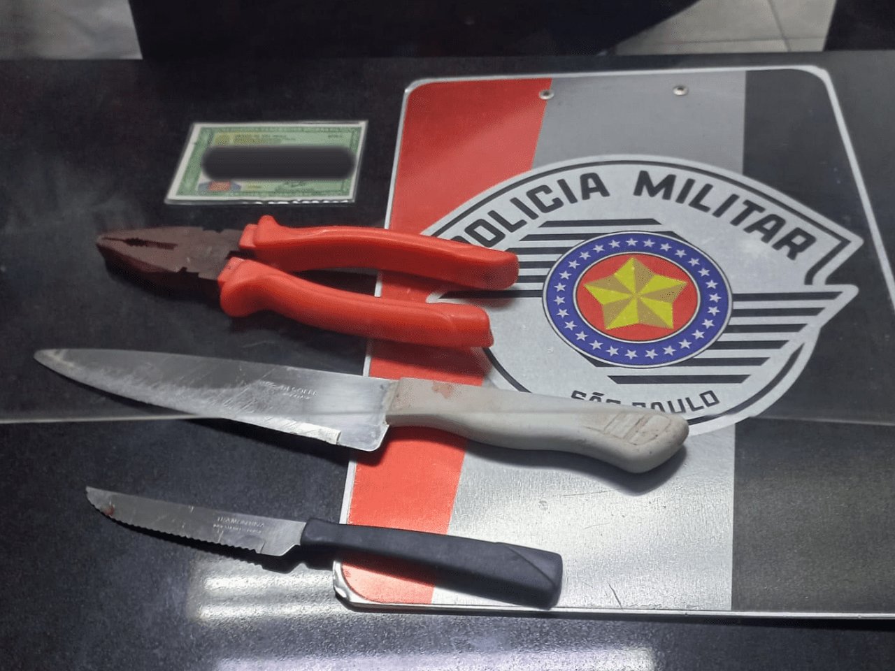 Homem foi preso em Piracaia em flagrante por violência doméstica (Foto: Reprodução / PM)