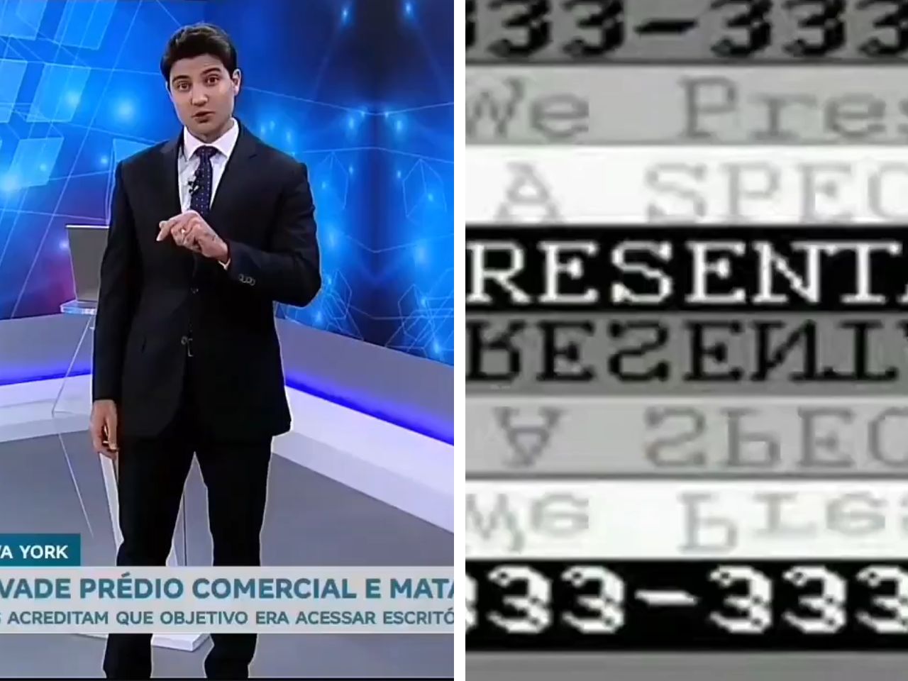 Vídeo: mensagens subliminares interrompem telejornal da Record (Foto: reprodução)