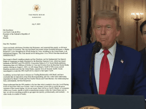 Donald Trump anuncia 50% de taxa no aço brasileiro (Foto: divulgação)
