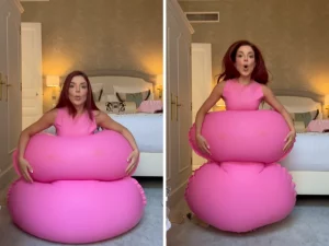 Gkay usa vestido inflável de R$ 10 mil