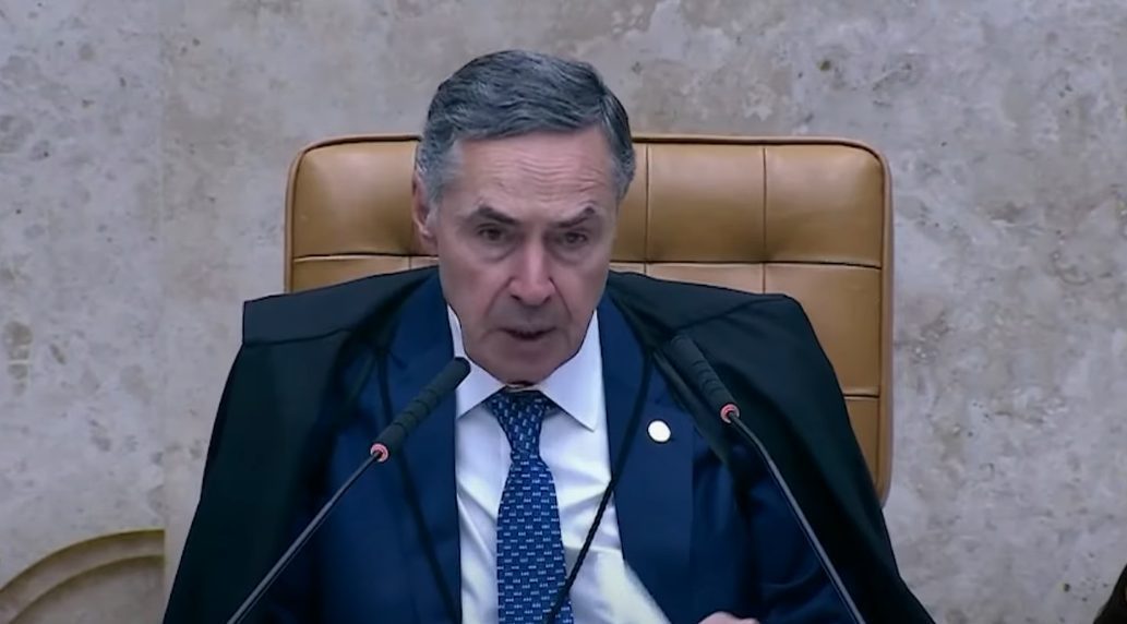 Ministro Barroso divulga carta aberta em defesa do STF (Foto: Reprodução / TV Justiça)