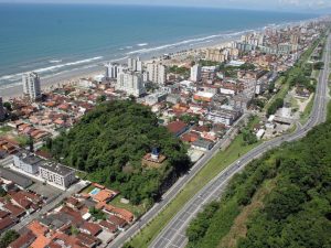 Peruíbe cidade visão aérea