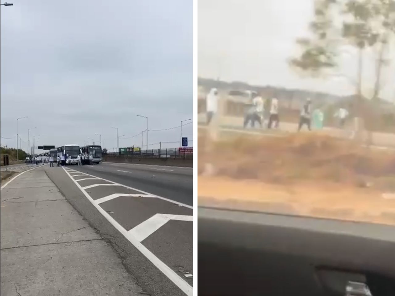 PRF impede tentativa de emboscada entre torcidas organizadas na Dutra (Foto: reprodução)