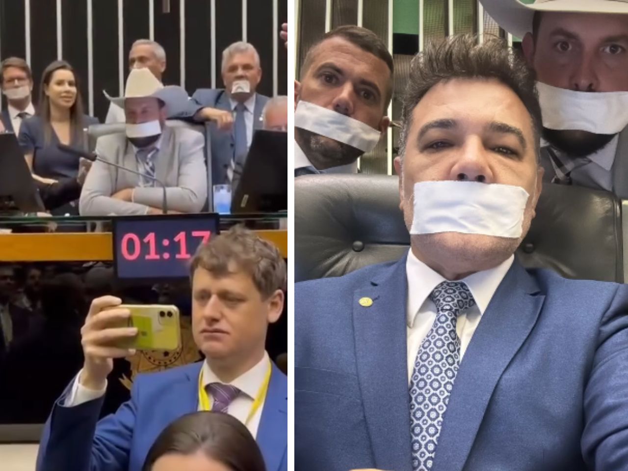 Oposição paralisa atividades no Congresso em protesto contra prisão domiciliar de Bolsonaro (Foto: redes sociais)