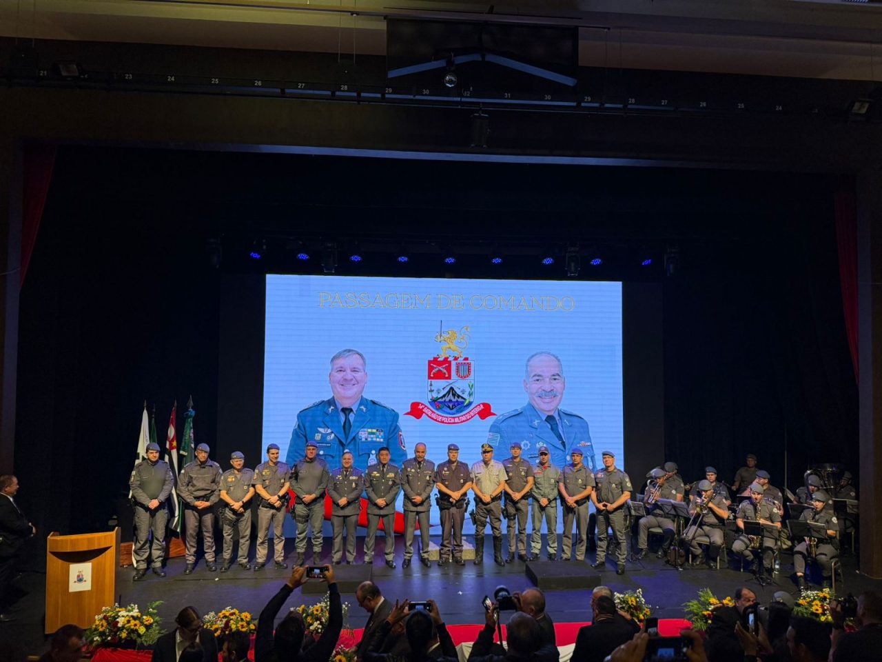 Tenente-Coronel Maurício Gomes assume comando do 34° BPM/I em cerimônia oficial em Atibaia (Foto: Divulgação / PM)