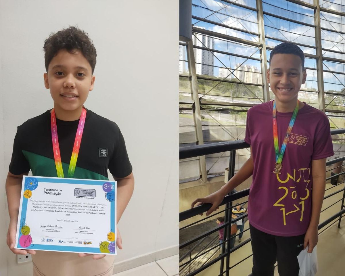 Estudantes de Guarujá são premiados na Olimpíada Brasileira de Matemática