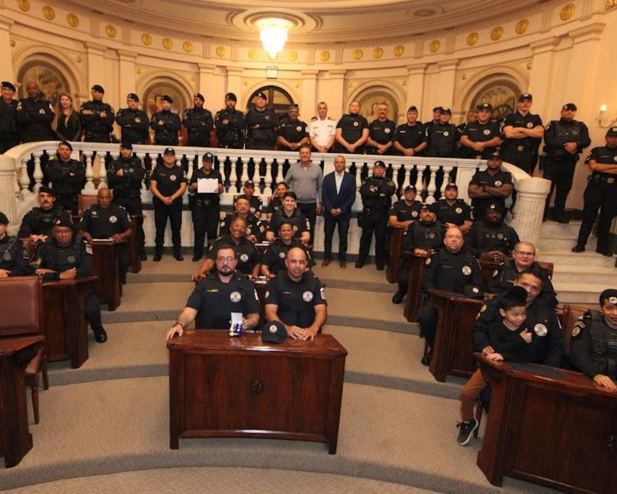 Homenagem Guarda Civil Municipal de Santos. Foto: Carlos Nogueira/PMS
