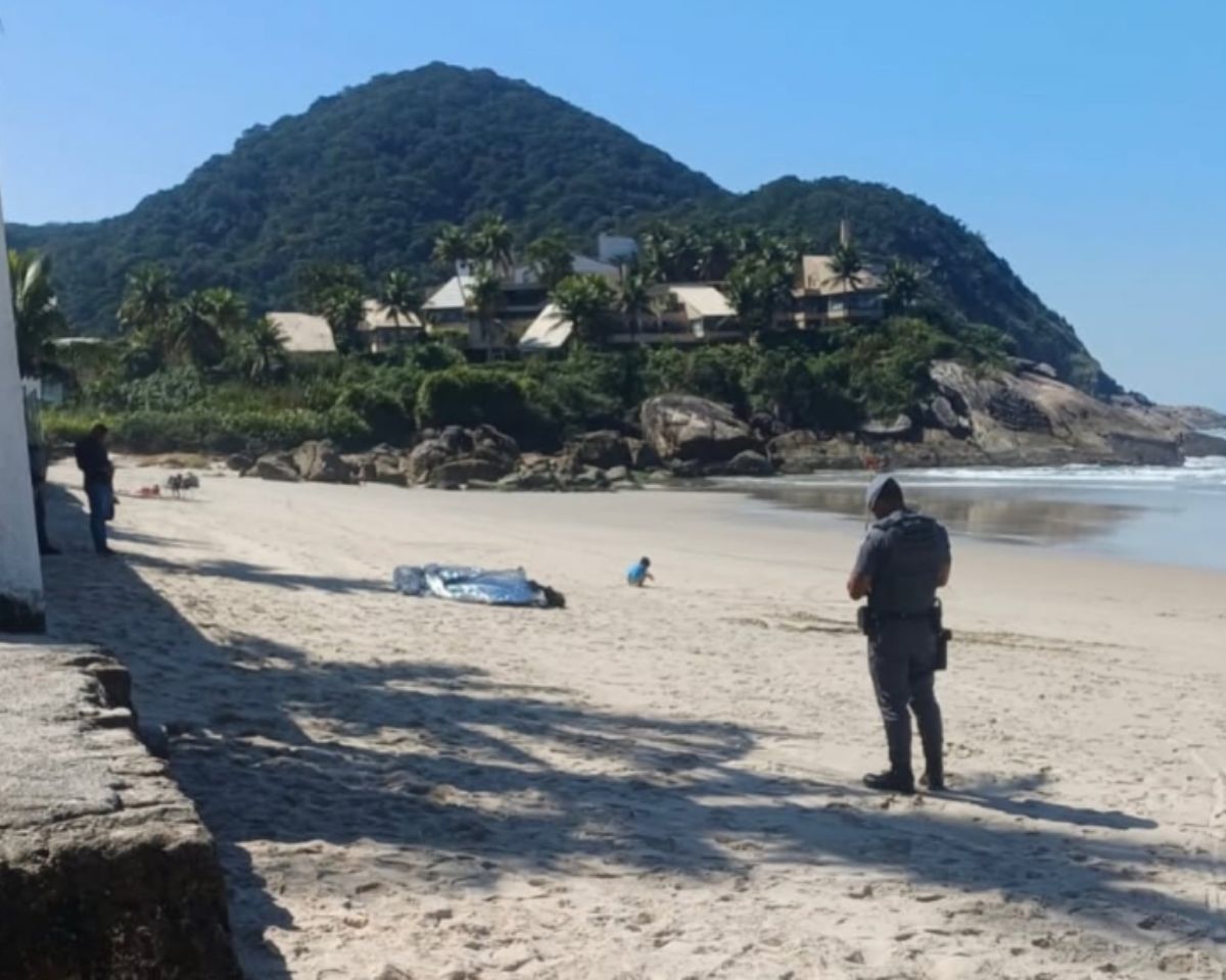 Corpo encontrado guarujá. Foto: Guarujá Mil Grau