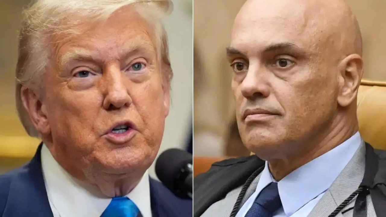 Trump e Alexandre de Moraes (Foto: reprodução)