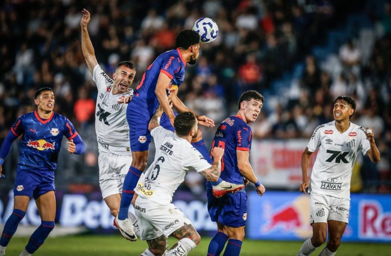 Bragantino e Santos empatam no Brasileirão. Fotos de Ari Ferreira/Red Bull Bragantino