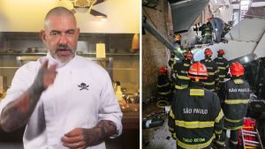 Explosão causa desabamento em restaurante de Henrique Fogaça