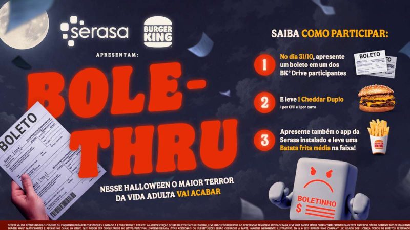 Promoção dos endividados: BK troca boletos por hambúrguer