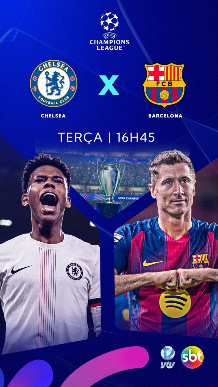 Chelsea x Barcelona no SBT: onde assistir ao jogo da Champions