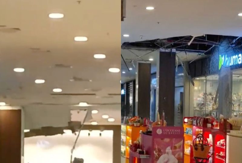 parte do teto do shopping piracicaba desabou
