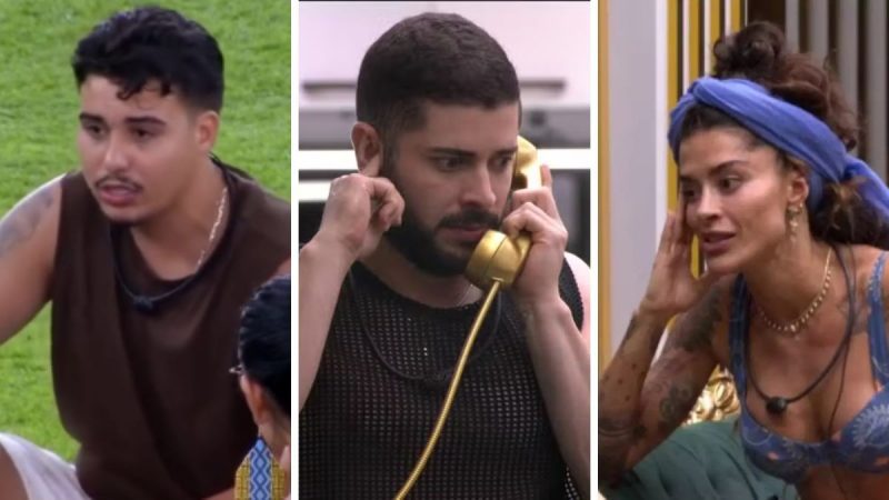 BBB 26: desconfianças, críticas e tensão após o Big Fone marcam a madrugada. Fotos: Reprodução / Globoplay