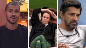 BBB 26: madrugada tem trolagem de Samira, afastamentos e segredo exposto. Fotos: Reprodução / Globoplay