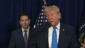 Donald Trump em pronunciamento sobre a preservação da infraestrutura energética e usinas do Irã.