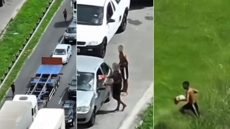 Vídeo mostra jovens se passando por ambulantes para furtar motoristas em SP