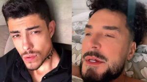 Após brigas por causa de vício, Latino e o filho Guilherme fazem as pazes