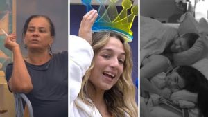 BBB 26: madrugada tem conchinha, ‘cara de enterro’ e novo grupo entra no radar. Fotos: Reprodução / Globoplay