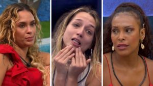 BBB 26: madrugada tem promessa de ‘veneninho’, Marciele ‘traída’ e brother. Fotos: Reprodução / Globoplay