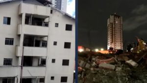 Prédio de quatro andares desaba em Guarulhos durante a madrugada