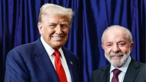 Presidente Lula e Donald Trump em contexto de críticas ao Pix e sistema de pagamentos brasileiro.
