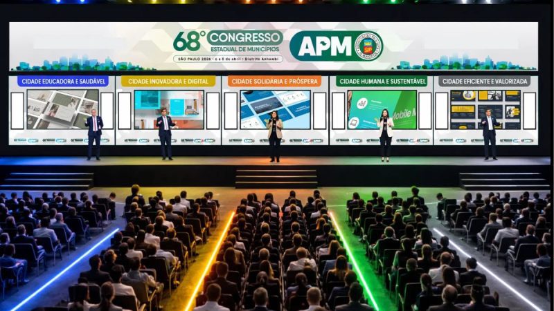 Plenário do 68º Congresso Estadual de Municípios da Associação Paulista de Municípios no Distrito Anhembi.
