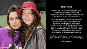 Alanis Guillen e Giovanna Reis juntas; término do namoro após polêmica com publicações da produtora.