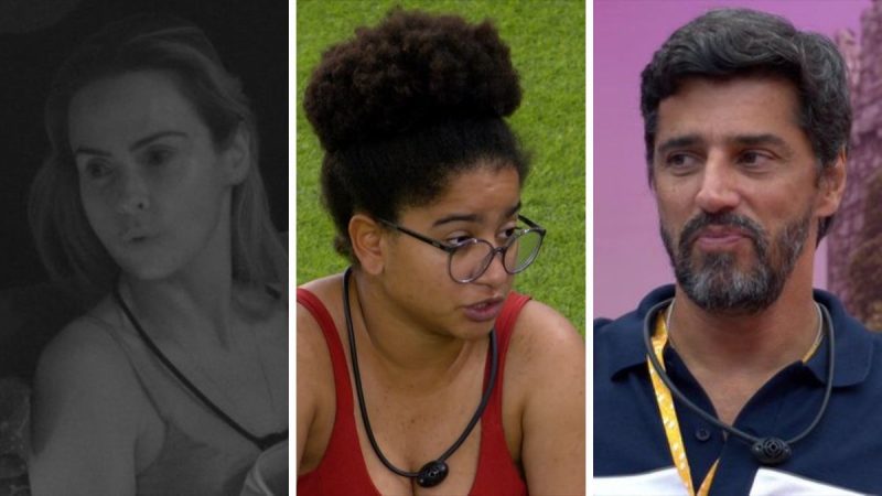 Participantes do BBB 26 em clima de tensão na sala após eliminação de Breno e reconfiguração de alianças no jogo.