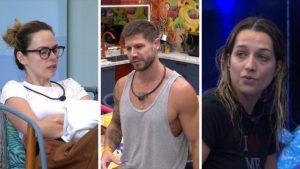 Participantes do BBB 26 em momento de tensão após punição Tá Com Nada e conversas sobre Jonas Sulzbach e Juliano Floss.
