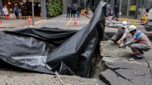 VÍDEO mostra explosão e cratera gigante na Rua da Consolação em SP. Foto: Reprodução / Paulo Pinto/ Agência Brasil