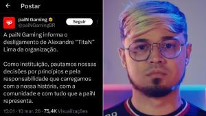 Alexandre “TitaN” Lima, ex-jogador de League of Legends da paiN Gaming, envolvido em denúncias de crimes sexuais.