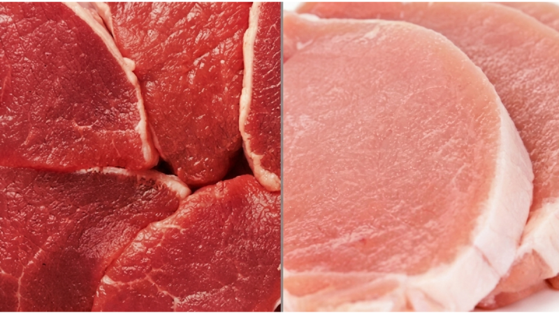 Comparativo de preços entre carne bovina e suína destacando a valorização da carcaça bovina no mercado brasileiro.
