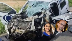 Local do grave acidente na BR-381 em Sabará envolvendo os jornalistas Alice Ribeiro e Rodrigo Lapa.