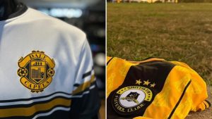 Jogadores de futebol amador disputando a segunda edição da Copa Sabesp de Futebol de Várzea.