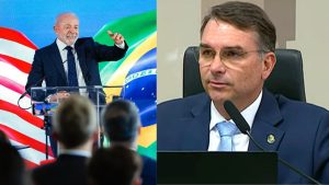 Lula e Flávio Bolsonaro lado a lado em análise de empate técnico na pesquisa Quaest para eleições.