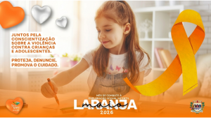 Campanha Maio Laranja em Serra Negra para conscientização contra o abuso e exploração sexual infantil.