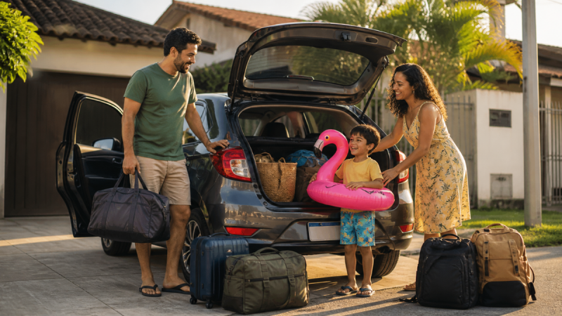Calendário de feriados 2026 com datas destacadas para planejamento de viagens e descanso em dias úteis.