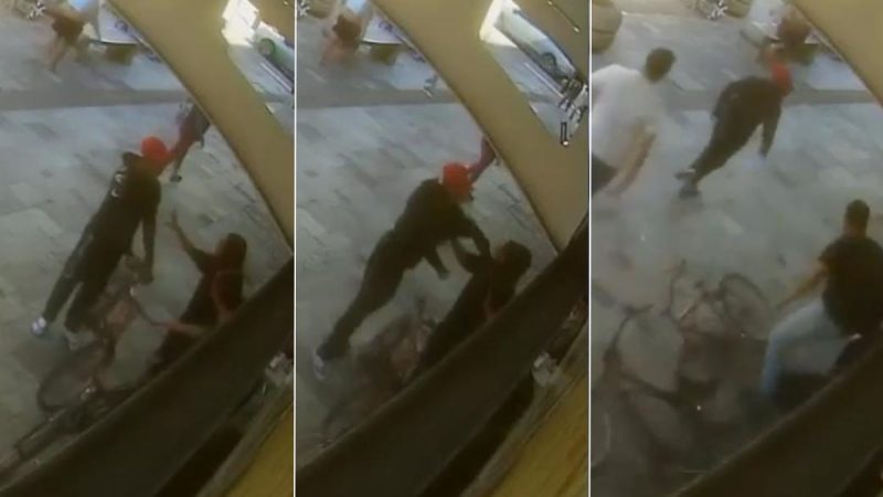 Mulher agredida com soco no rosto por ex-companheiro em Praia Grande, litoral de São Paulo.