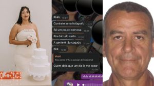 Nájyla Duenas Nascimento e guarda municipal Daniel Barbosa em registro de casamento em Campinas.